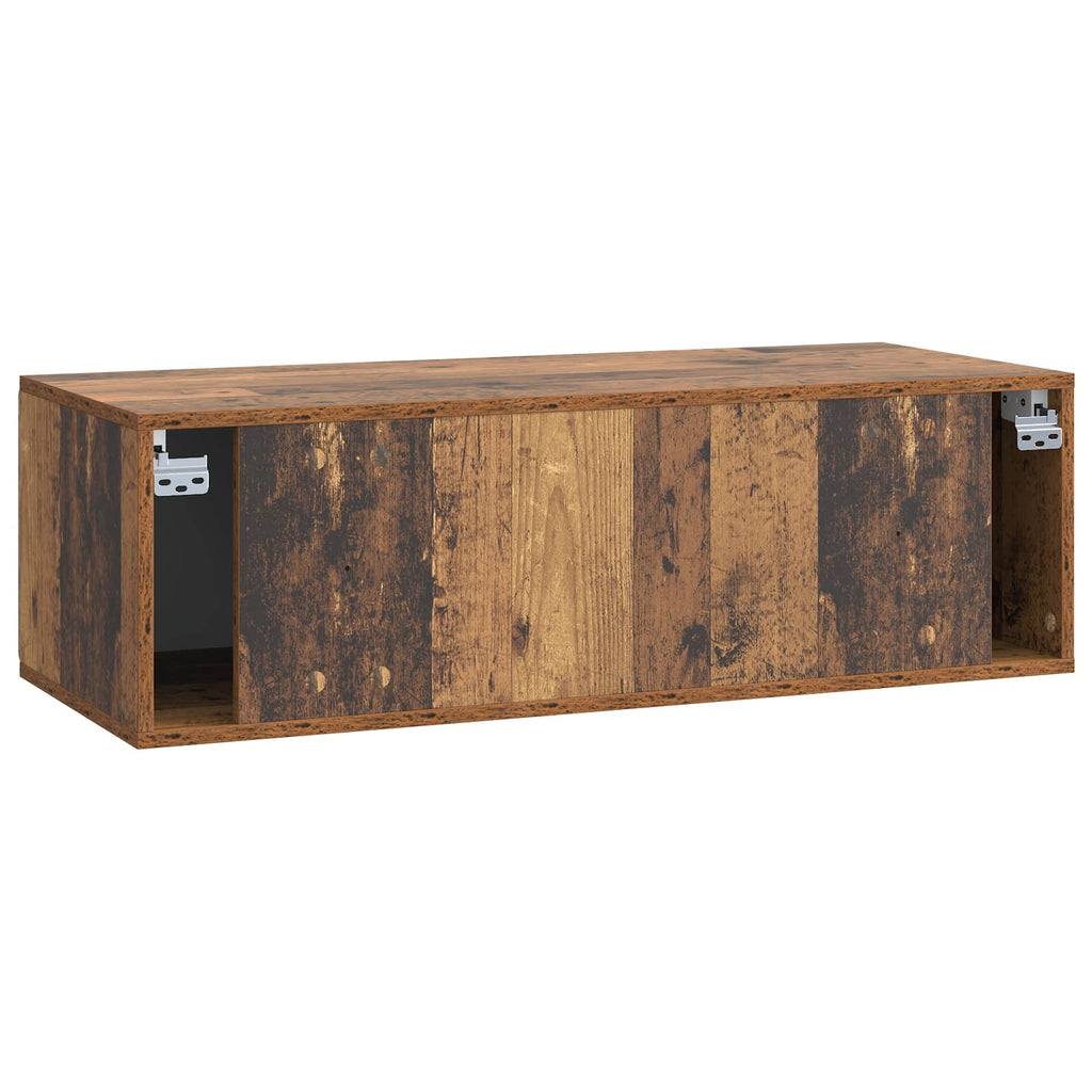 Wandmontierter TV-Schrank Altholz 98 x 41 x 30 cm Holzwerkstoff