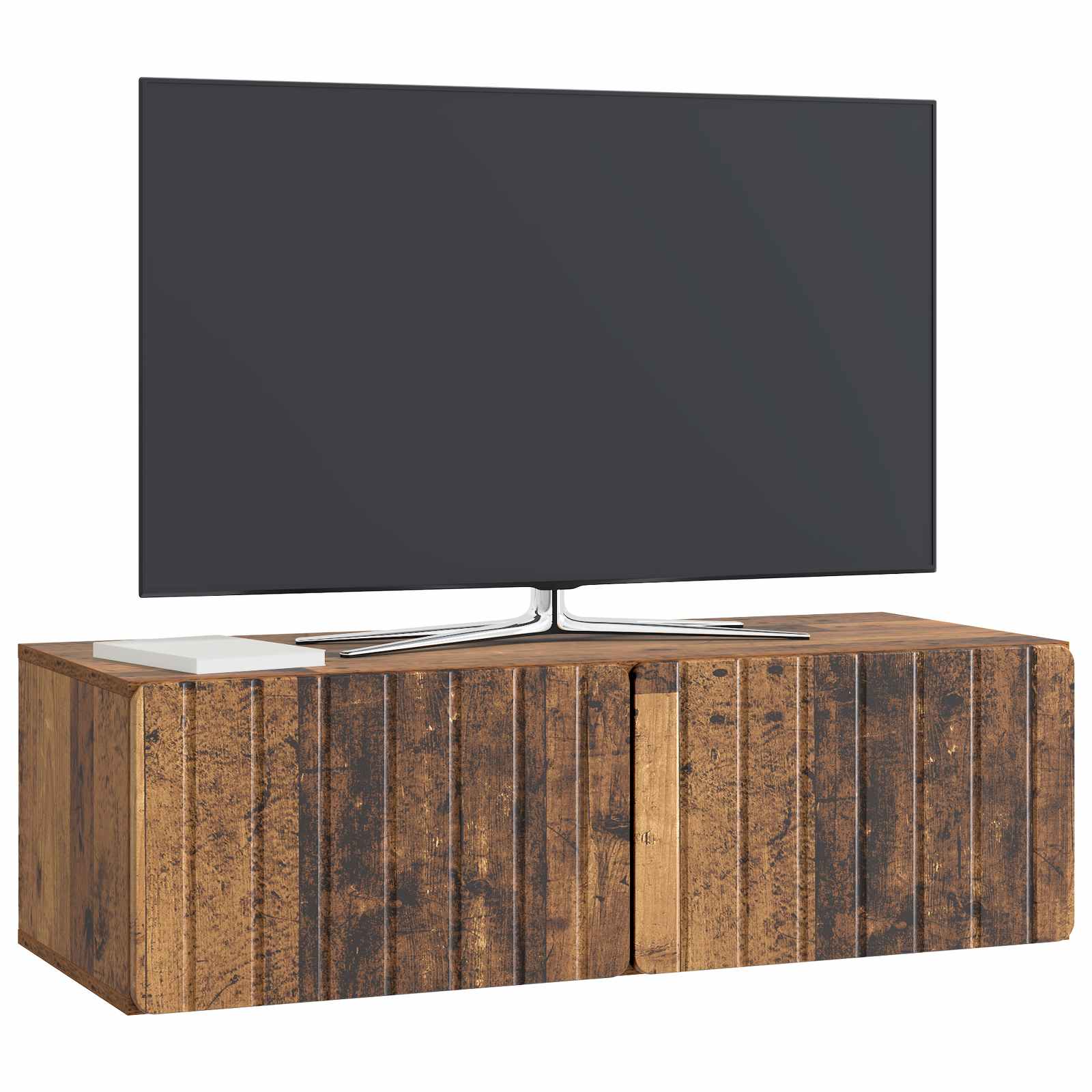 Wandmontierter TV-Schrank Altholz 98 x 41 x 30 cm Holzwerkstoff