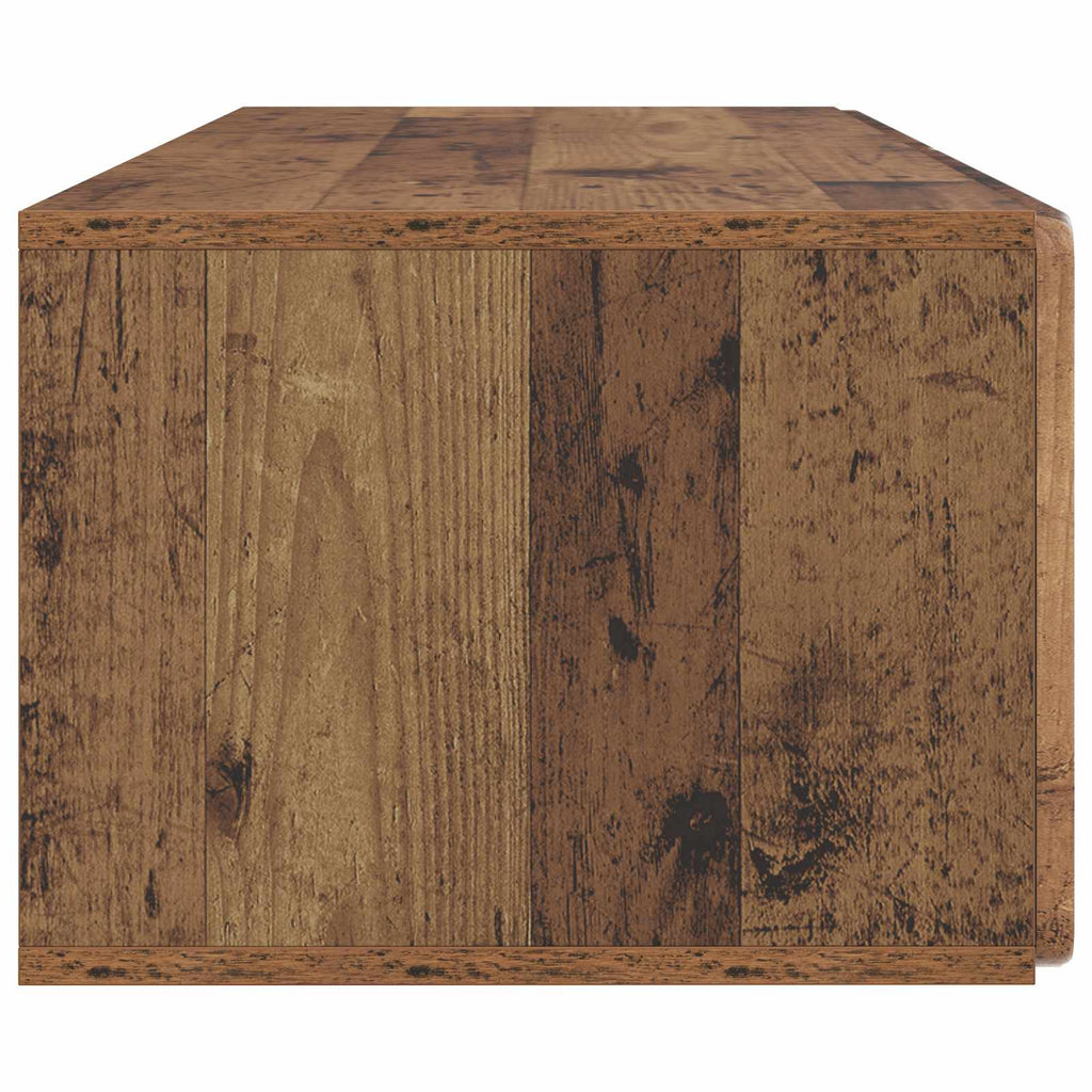 Wandmontierter TV-Schrank Altholz 98 x 41 x 30 cm Holzwerkstoff