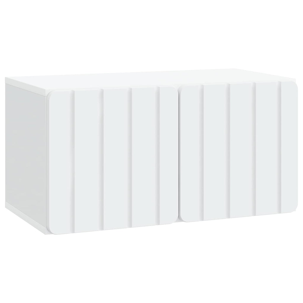 Wandmontierter TV-Schrank Weiß 59,5 x 31 x 30 cm Holzwerkstoff