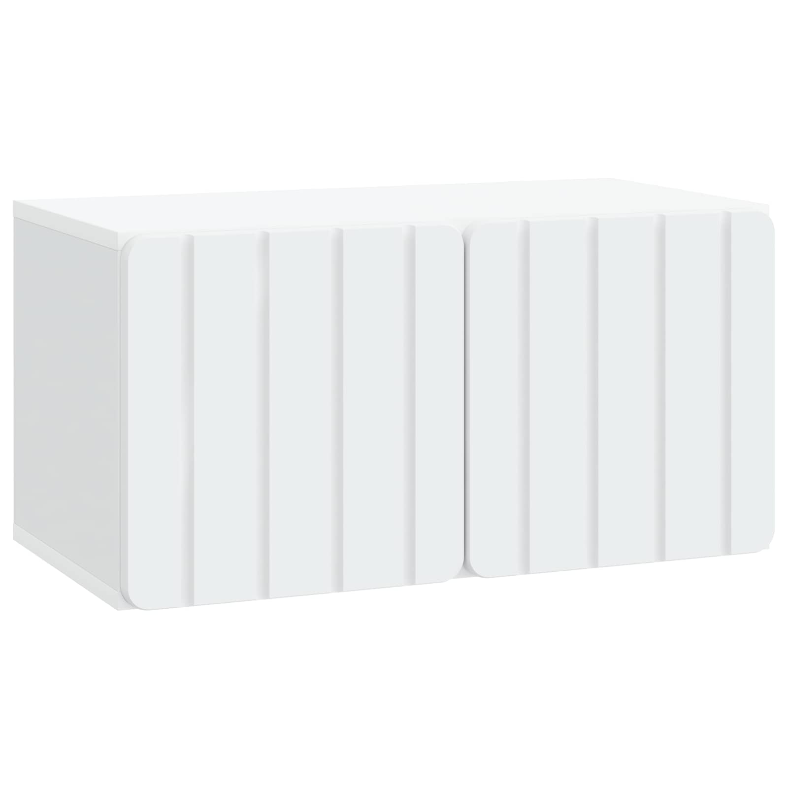 Wandmontierter TV-Schrank Weiß 59,5 x 31 x 30 cm Holzwerkstoff