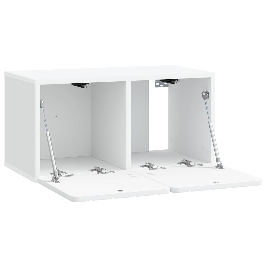 Wandmontierter TV-Schrank Weiß 59,5 x 31 x 30 cm Holzwerkstoff