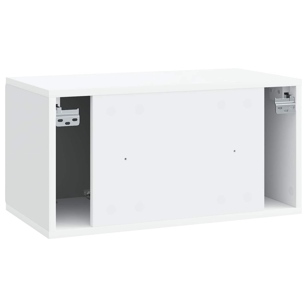 Wandmontierter TV-Schrank Weiß 59,5 x 31 x 30 cm Holzwerkstoff