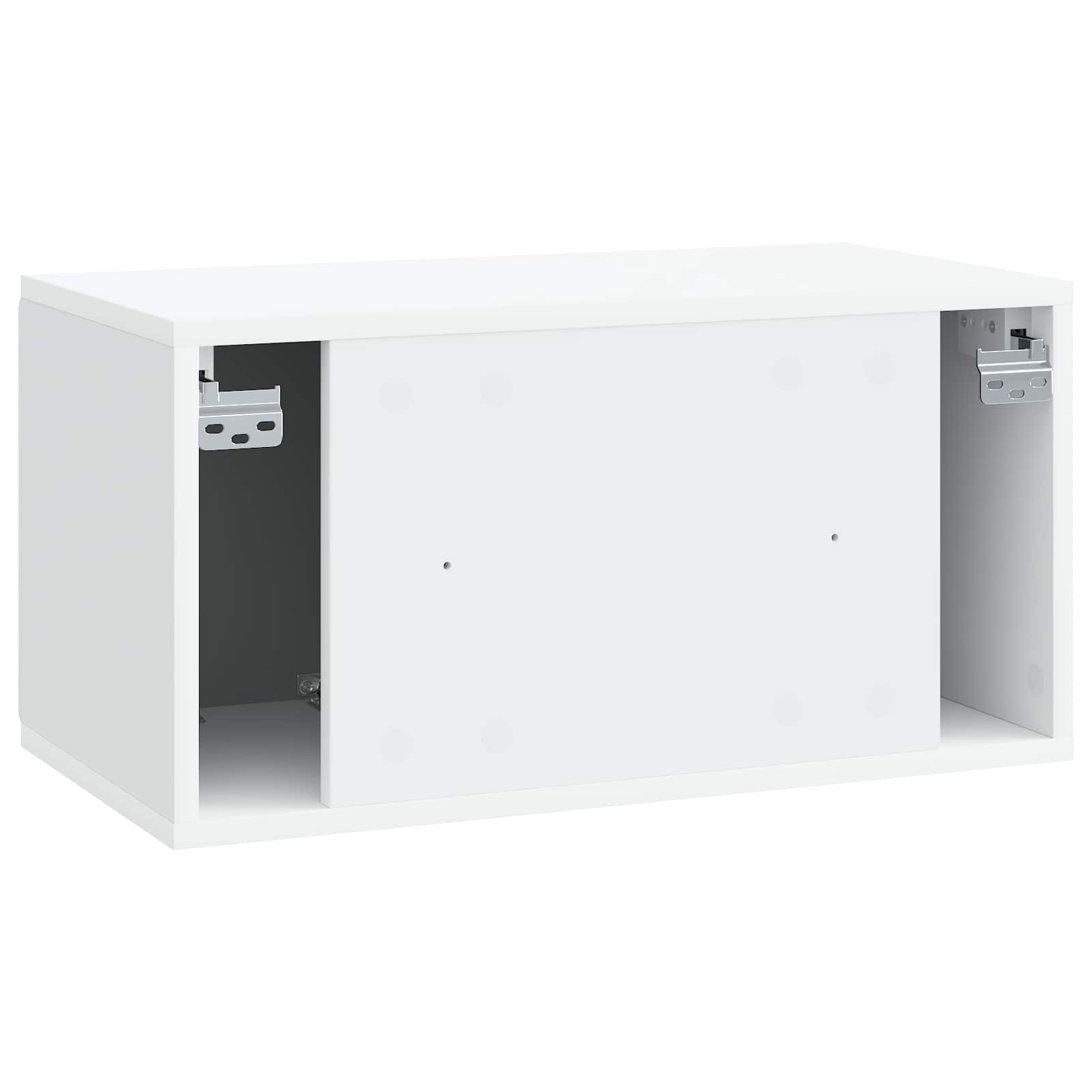 Wandmontierter TV-Schrank Weiß 59,5 x 31 x 30 cm Holzwerkstoff