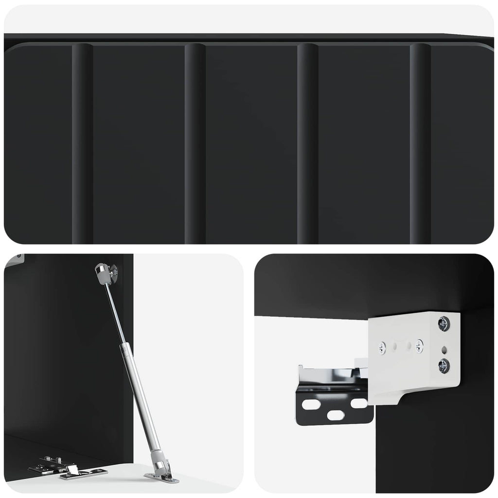 Wandmontierter TV-Schrank Schwarz 59,5 x 31 x 30 cm