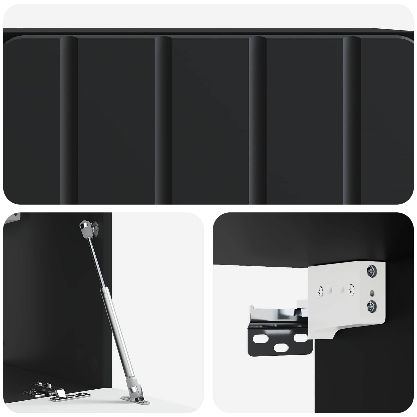 Wandmontierter TV-Schrank Schwarz 59,5 x 31 x 30 cm