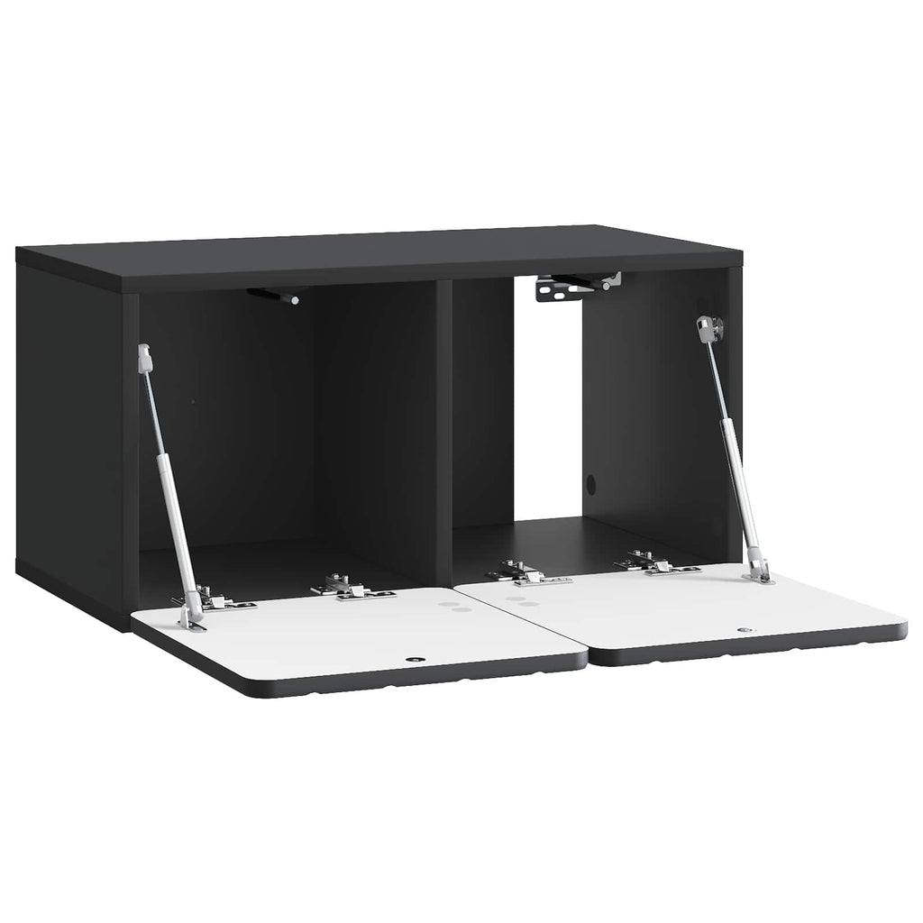 Wandmontierter TV-Schrank Schwarz 59,5 x 31 x 30 cm