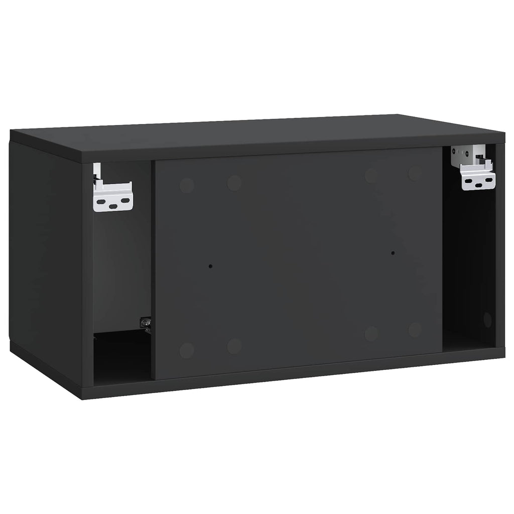 Wandmontierter TV-Schrank Schwarz 59,5 x 31 x 30 cm
