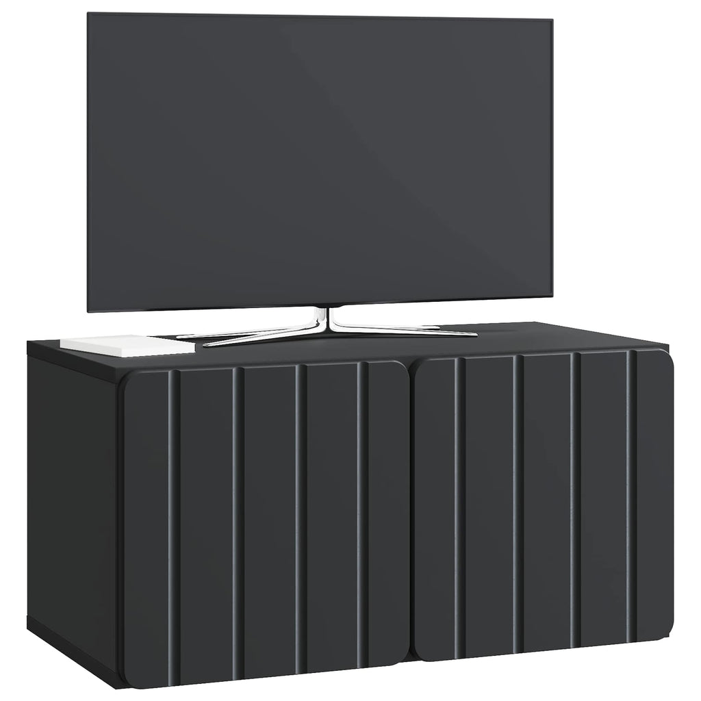 Wandmontierter TV-Schrank Schwarz 59,5 x 31 x 30 cm