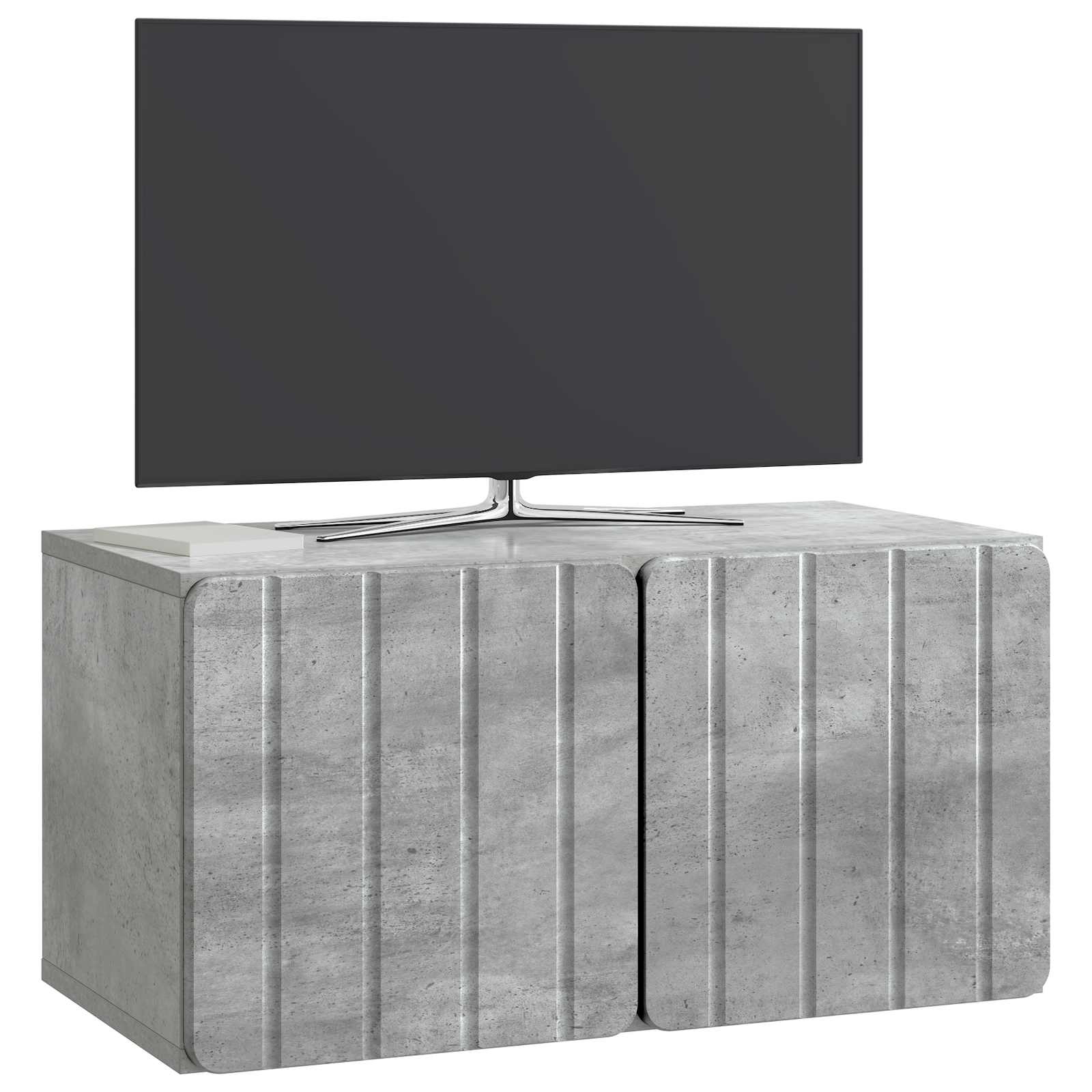Wandmontierter TV-Schrank Betongrau 59,5 x 31 x 30 cm