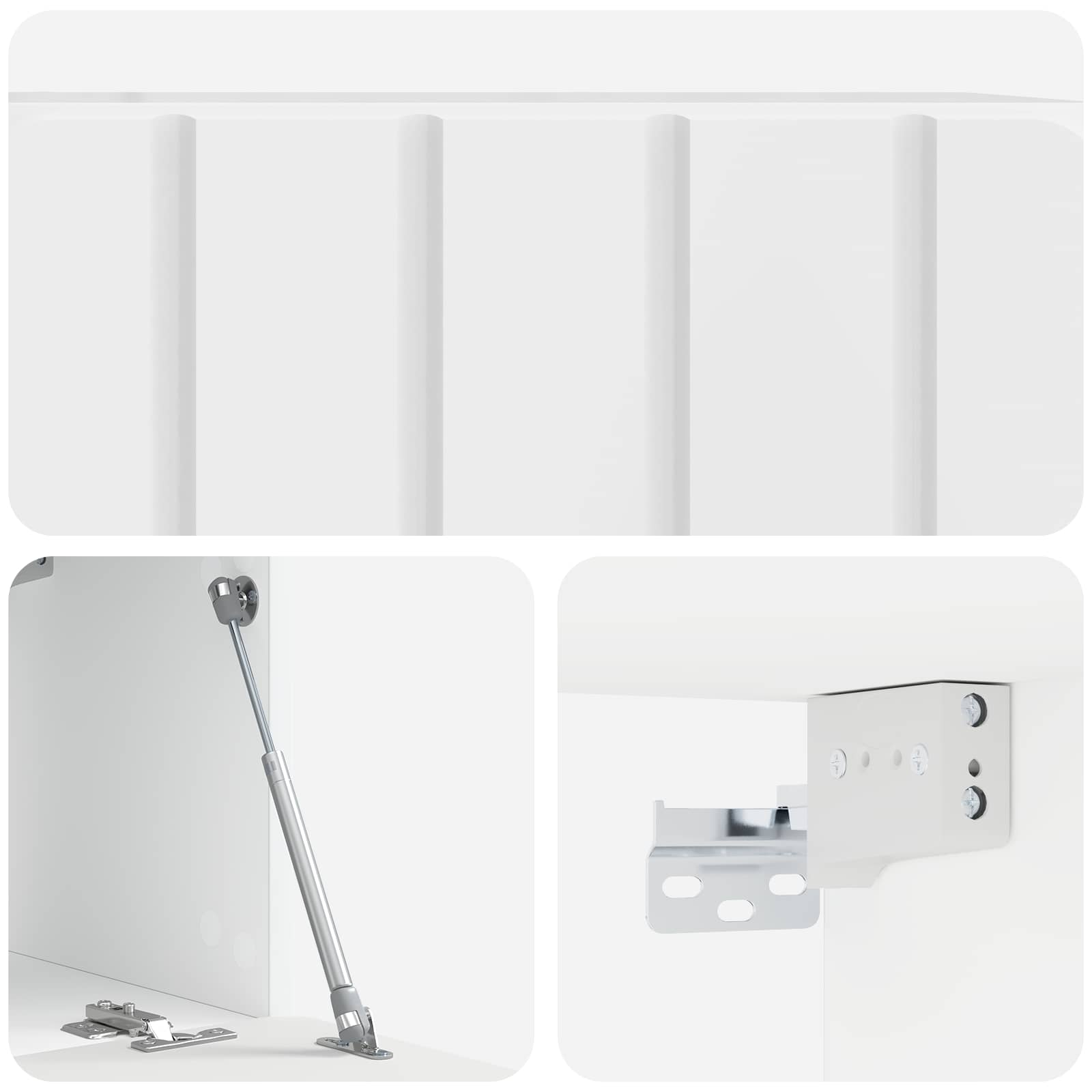 Wandmontierter TV-Schrank Hochglanz Weiß 59,5 x 31 x 30 cm