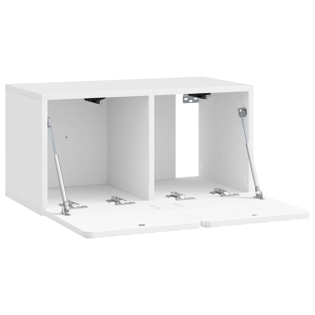 Wandmontierter TV-Schrank Hochglanz Weiß 59,5 x 31 x 30 cm