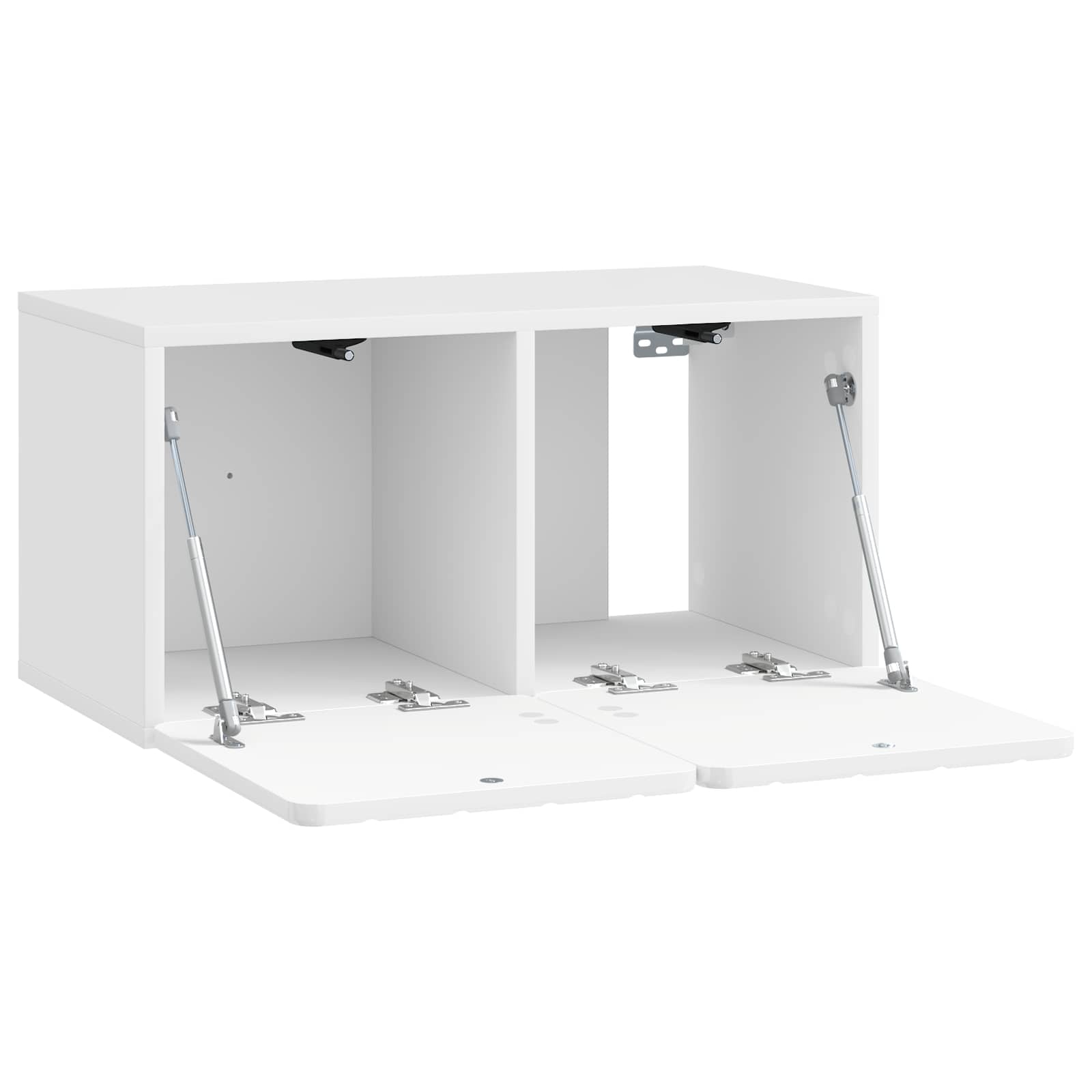 Wandmontierter TV-Schrank Hochglanz Weiß 59,5 x 31 x 30 cm