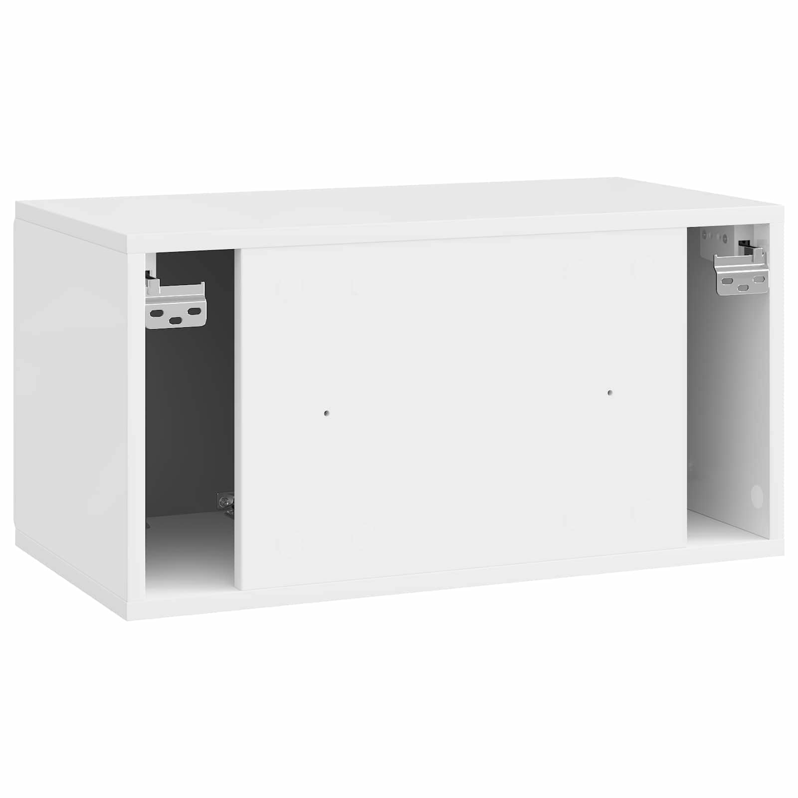 Wandmontierter TV-Schrank Hochglanz Weiß 59,5 x 31 x 30 cm