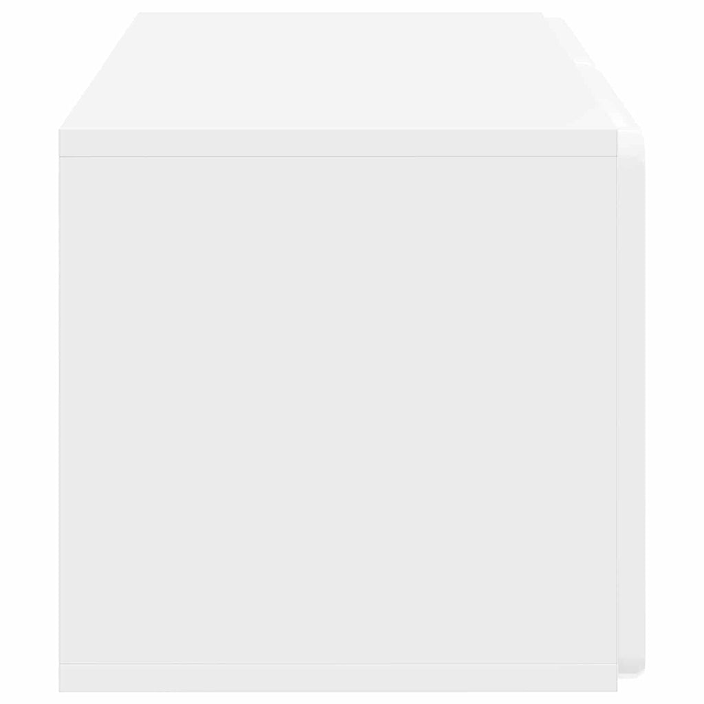 Wandmontierter TV-Schrank Hochglanz Weiß 59,5 x 31 x 30 cm