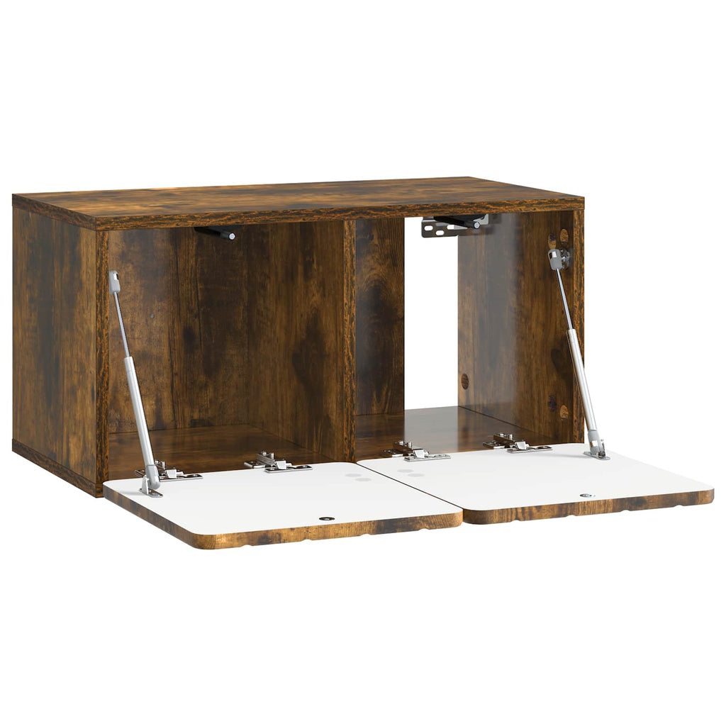 Wandmontierter TV-Schrank Geräucherte Eiche 59,5 x 31 x 30 cm