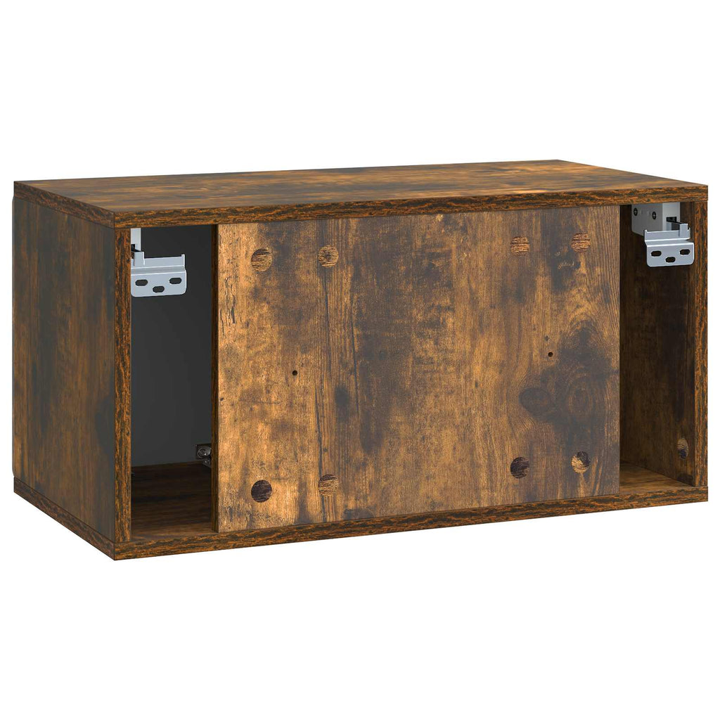 Wandmontierter TV-Schrank Geräucherte Eiche 59,5 x 31 x 30 cm