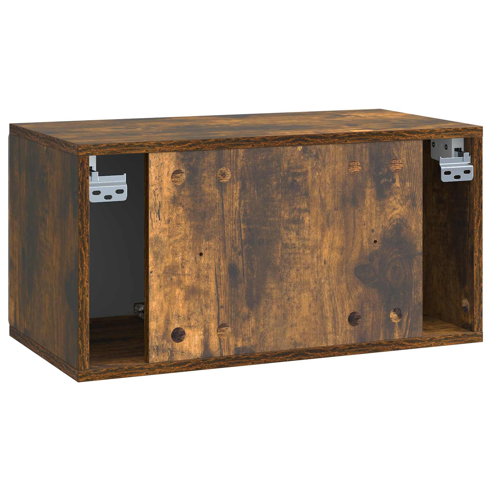 Wandmontierter TV-Schrank Geräucherte Eiche 59,5 x 31 x 30 cm