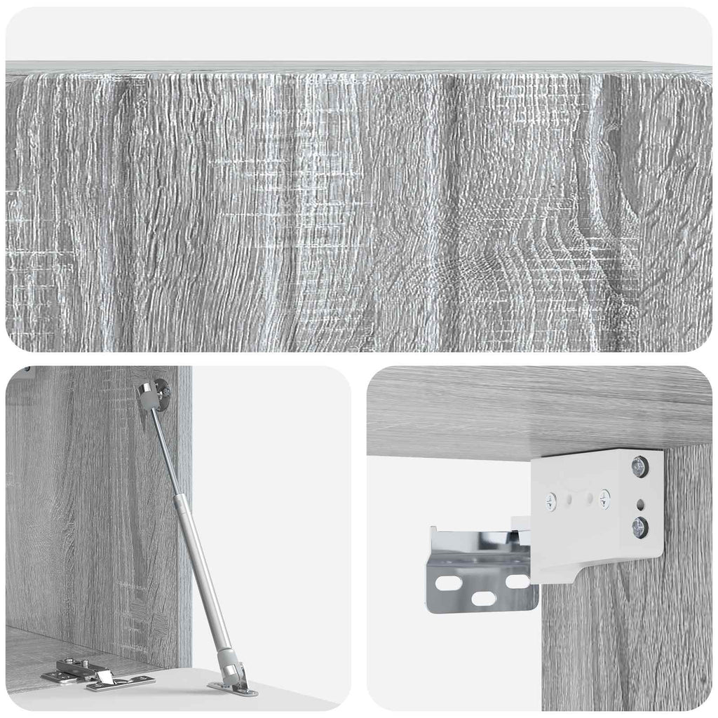 Wandmontierter TV-Schrank Graues Sonoma 59,5 x 31 x 30 cm