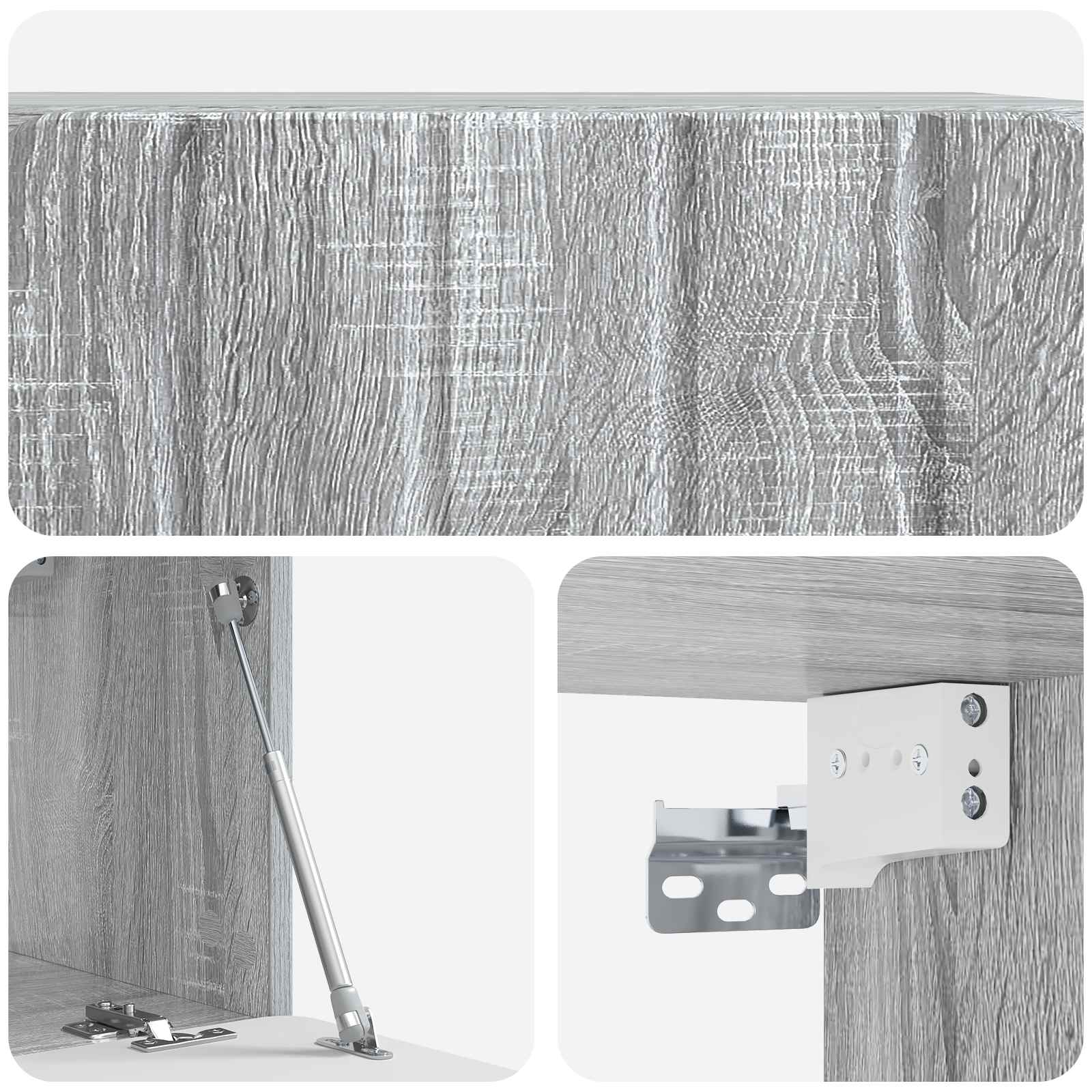 Wandmontierter TV-Schrank Graues Sonoma 59,5 x 31 x 30 cm