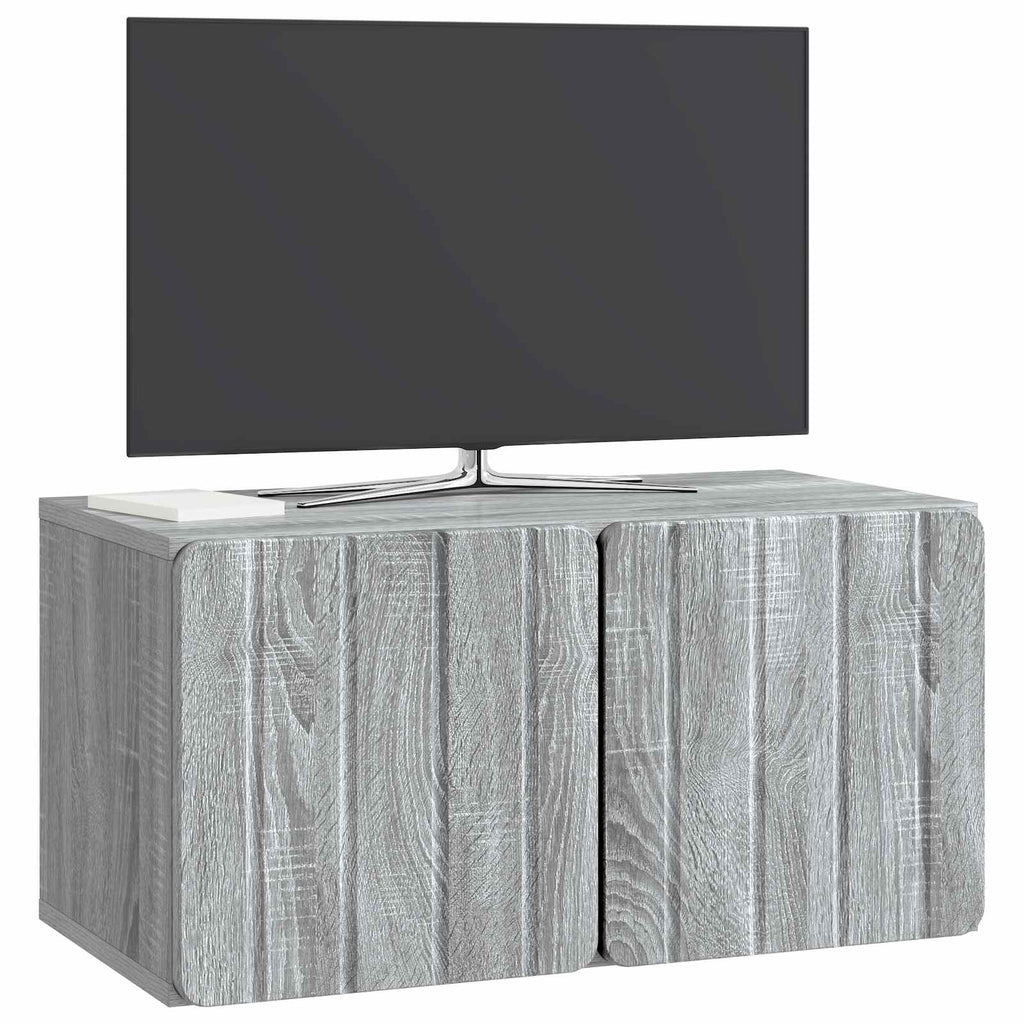 Wandmontierter TV-Schrank Graues Sonoma 59,5 x 31 x 30 cm