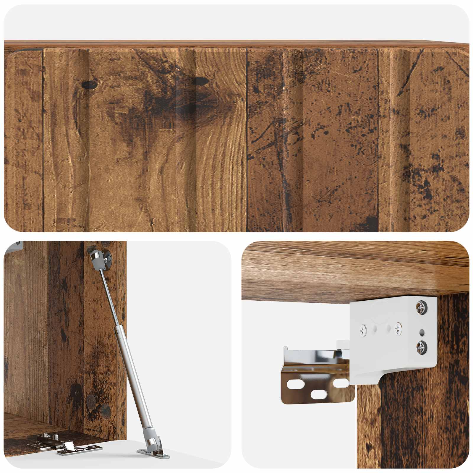 Wandmontierter TV-Schrank Altholz 59,5 x 31 x 30 cm