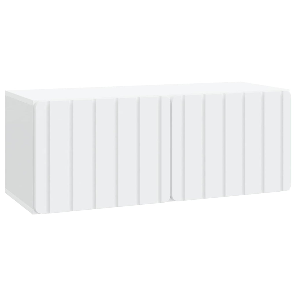 Wandmontierter TV-Schrank Weiß 78,5 x 31 x 30 cm Holzwerkstoff