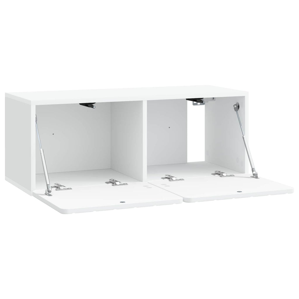 Wandmontierter TV-Schrank Weiß 78,5 x 31 x 30 cm Holzwerkstoff
