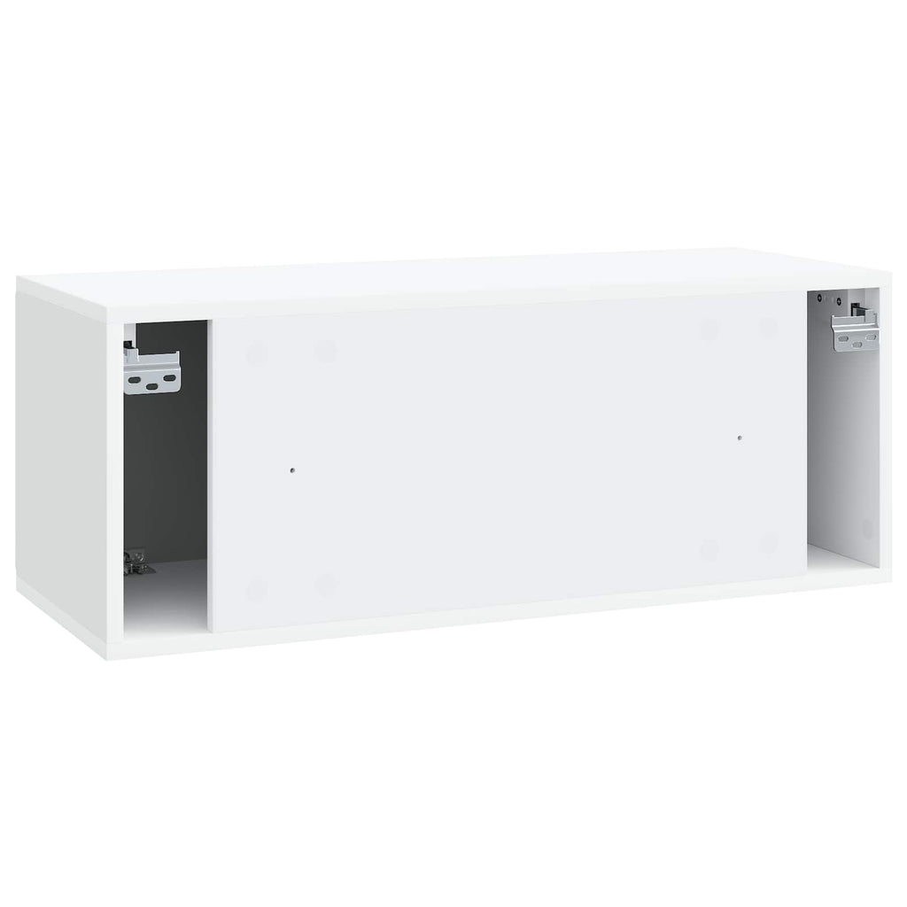 Wandmontierter TV-Schrank Weiß 78,5 x 31 x 30 cm Holzwerkstoff