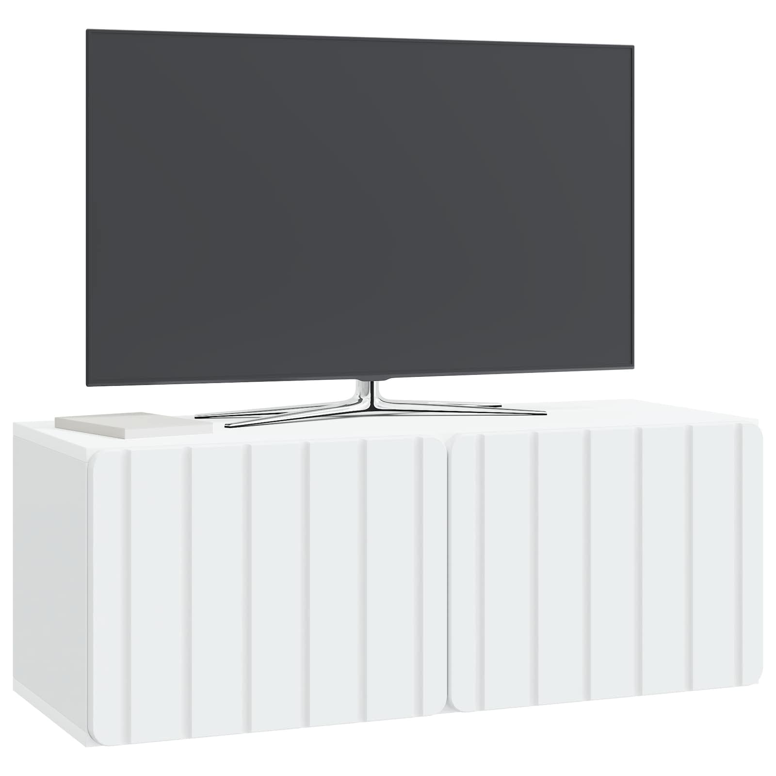 Wandmontierter TV-Schrank Weiß 78,5 x 31 x 30 cm Holzwerkstoff