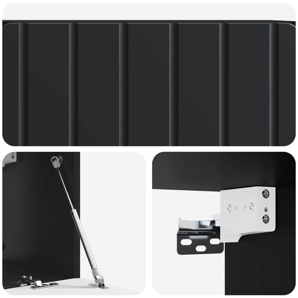 Wandmontierter TV-Schrank Schwarz 78,5 x 31 x 30 cm