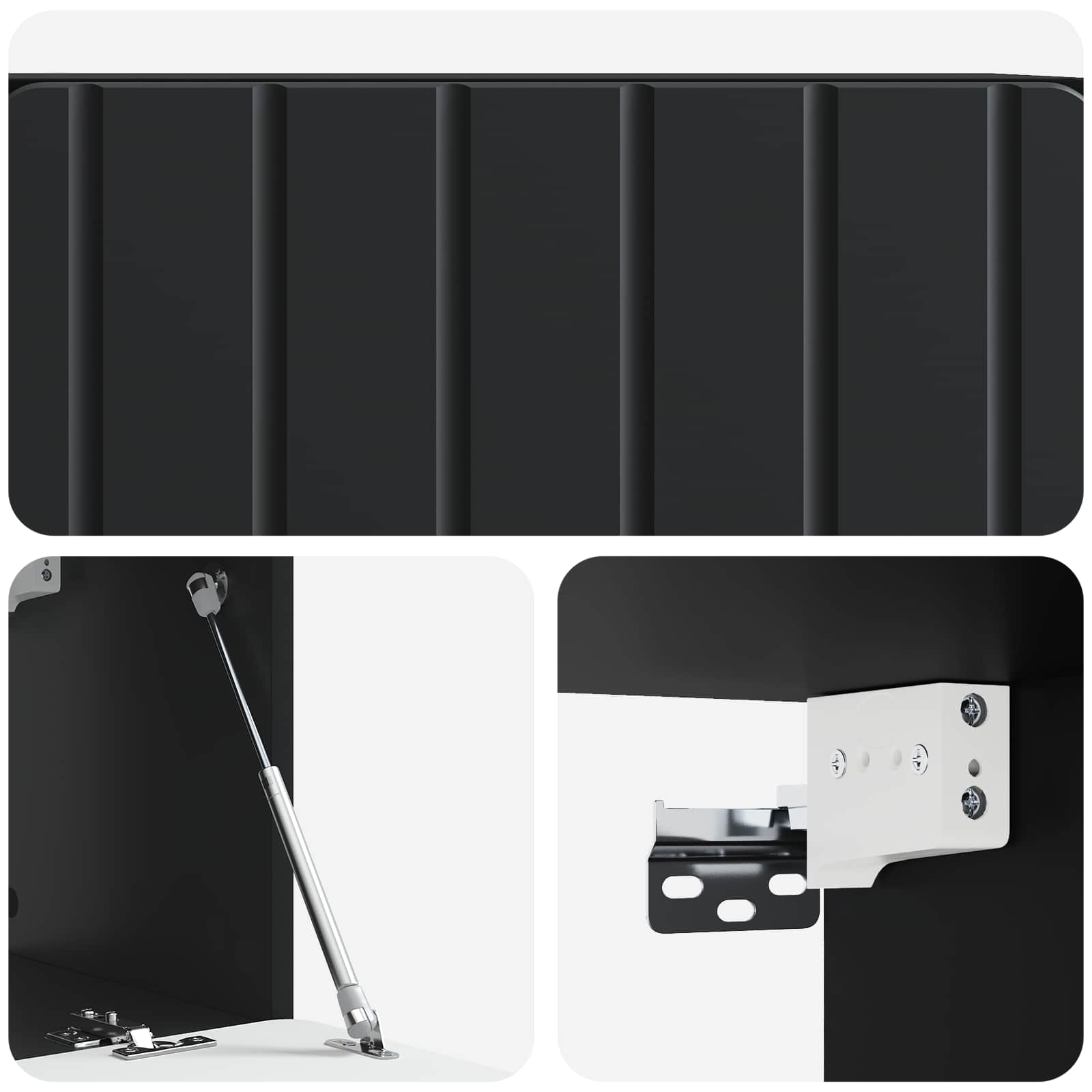Wandmontierter TV-Schrank Schwarz 78,5 x 31 x 30 cm