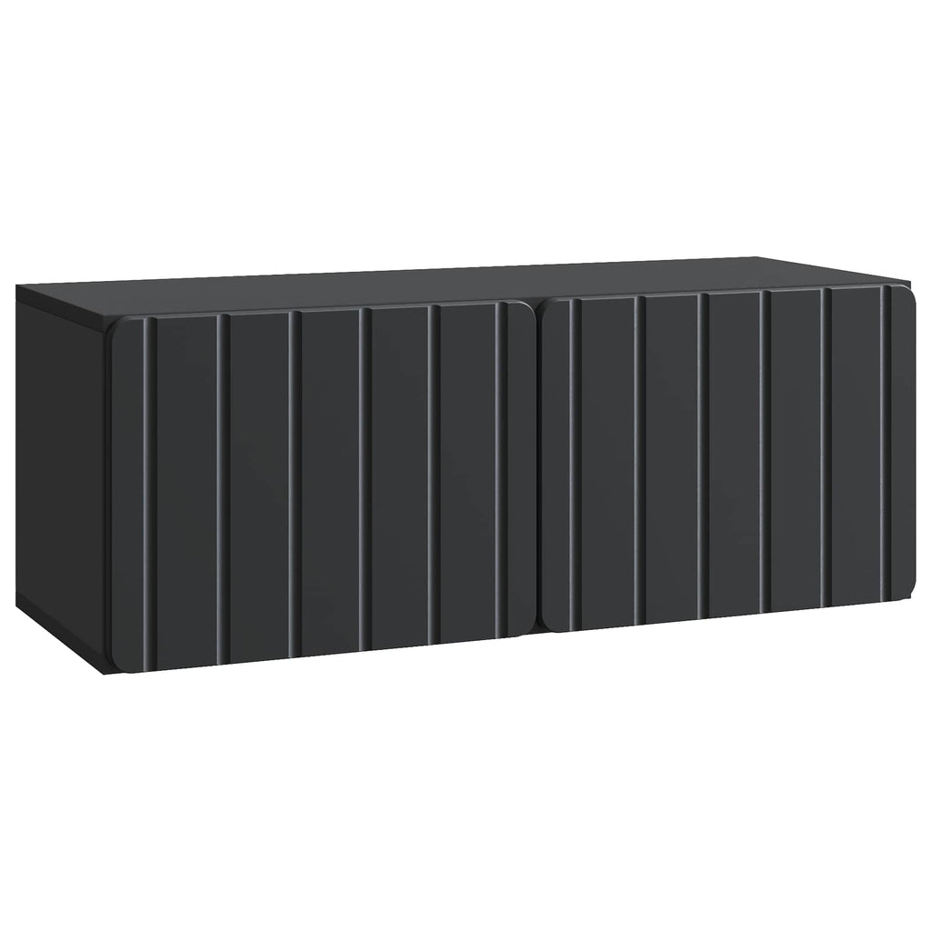 Wandmontierter TV-Schrank Schwarz 78,5 x 31 x 30 cm