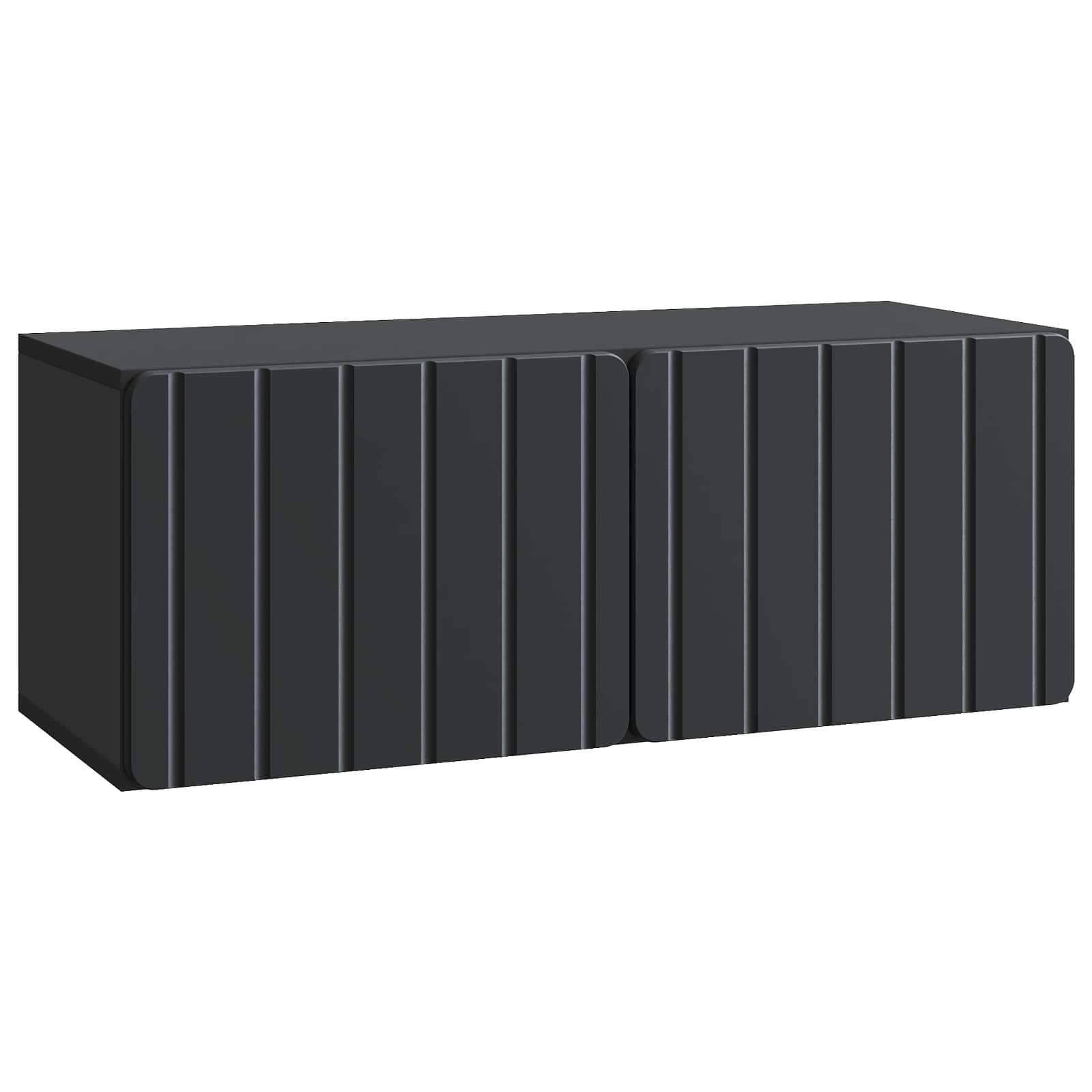 Wandmontierter TV-Schrank Schwarz 78,5 x 31 x 30 cm