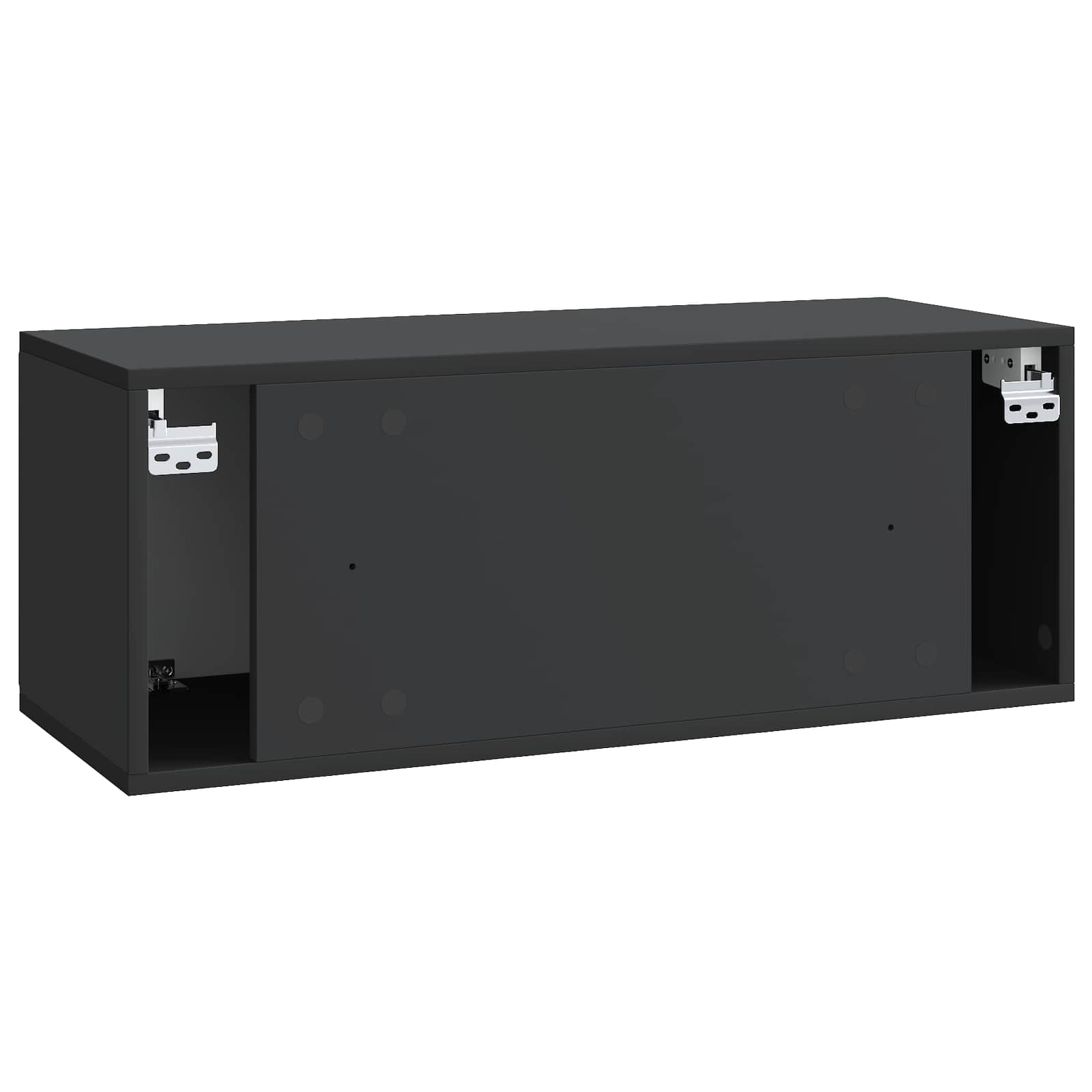 Wandmontierter TV-Schrank Schwarz 78,5 x 31 x 30 cm
