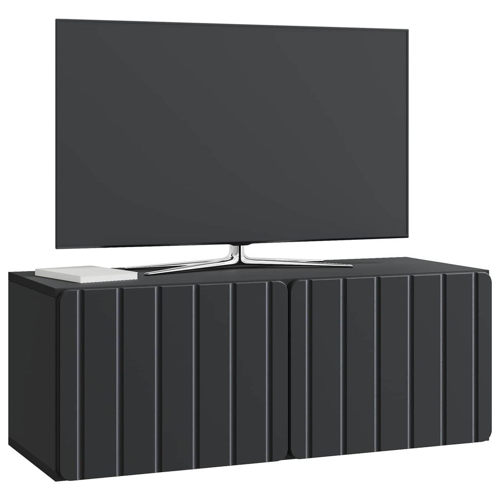 Wandmontierter TV-Schrank Schwarz 78,5 x 31 x 30 cm