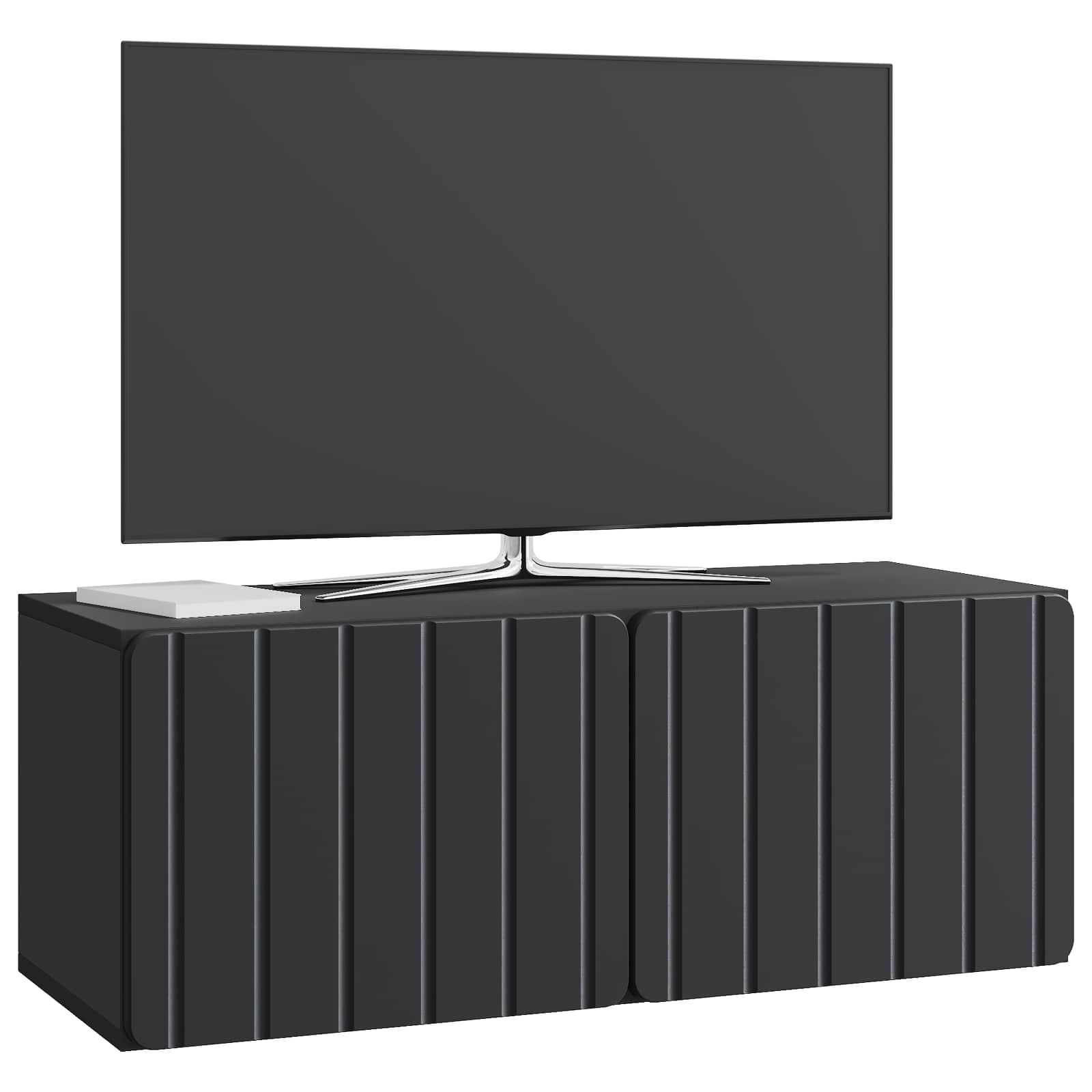 Wandmontierter TV-Schrank Schwarz 78,5 x 31 x 30 cm