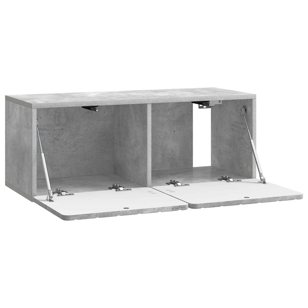 Wandmontierter TV-Schrank Betongrau 78,5 x 31 x 30 cm