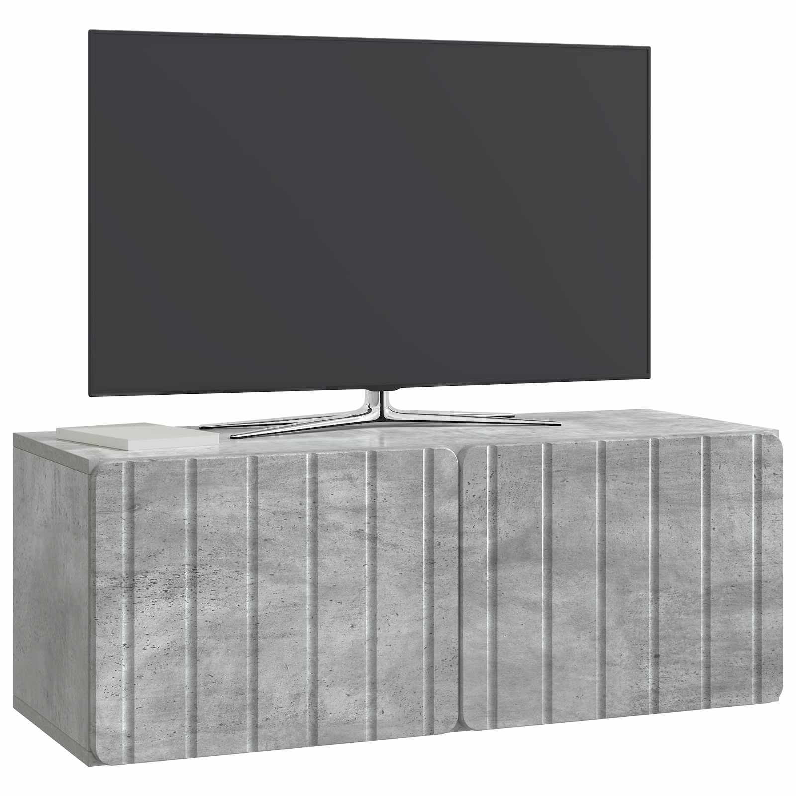 Wandmontierter TV-Schrank Betongrau 78,5 x 31 x 30 cm