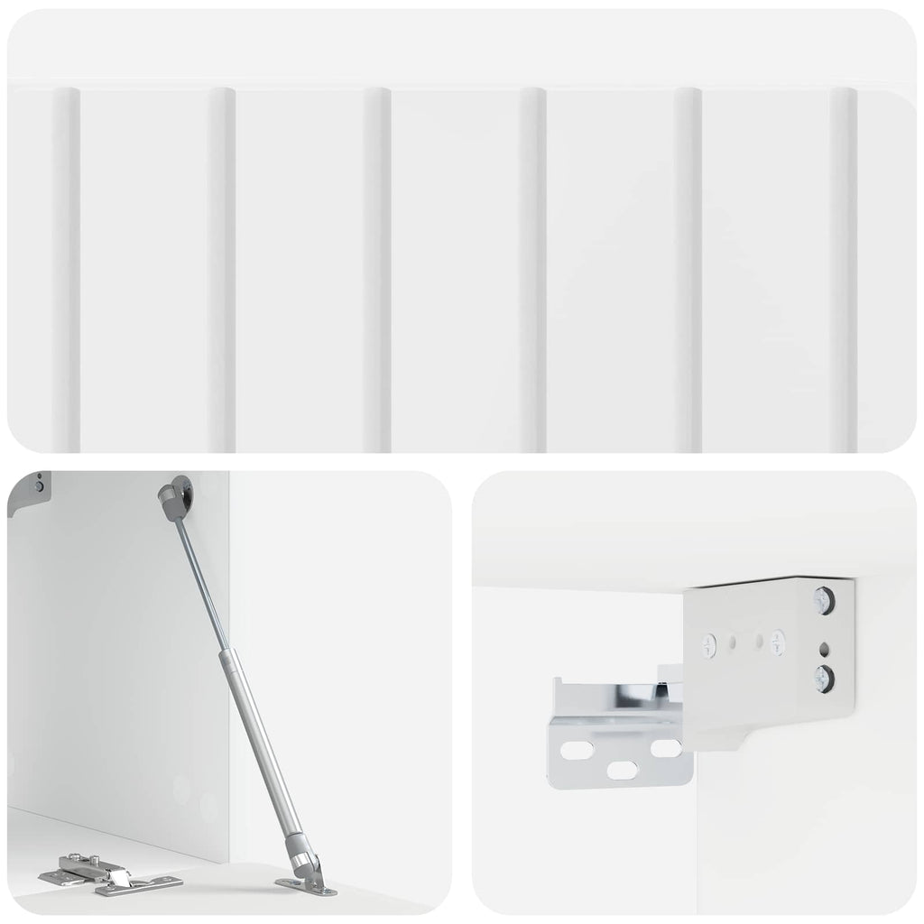 Wandmontierter TV-Schrank Hochglanz Weiß 78,5 x 31 x 30 cm