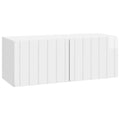 Wandmontierter TV-Schrank Hochglanz Weiß 78,5 x 31 x 30 cm