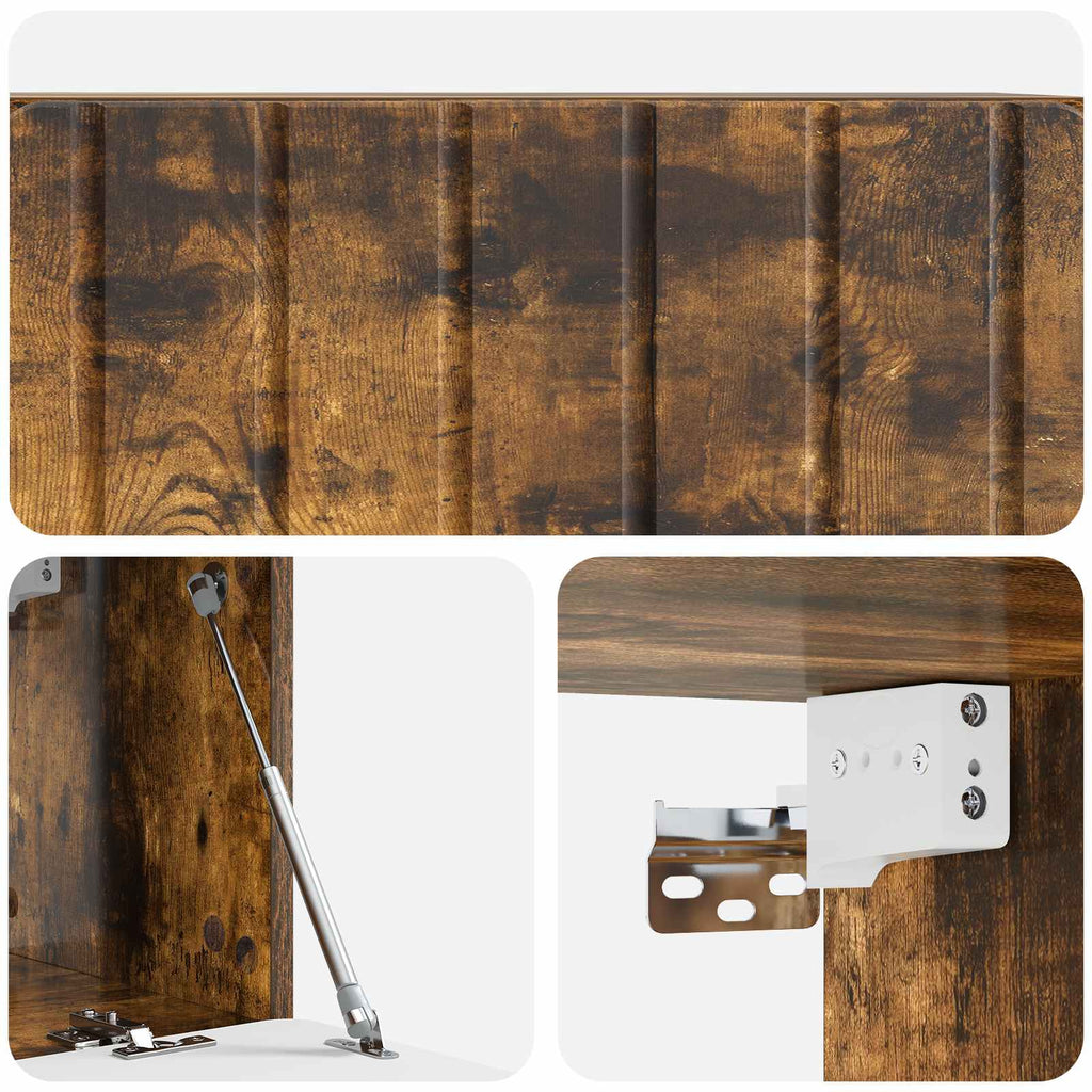 Wandmontierter TV-Schrank Geräucherte Eiche 78,5 x 31 x 30 cm
