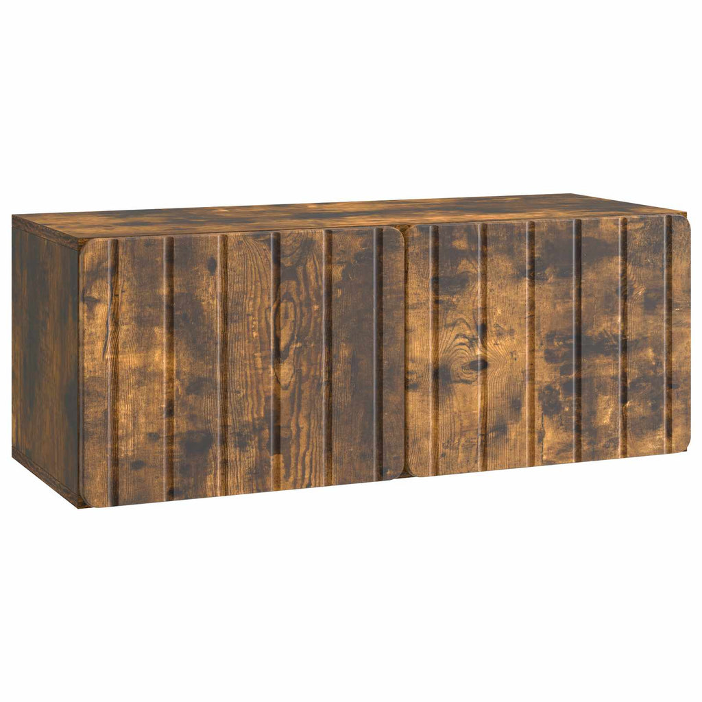 Wandmontierter TV-Schrank Geräucherte Eiche 78,5 x 31 x 30 cm