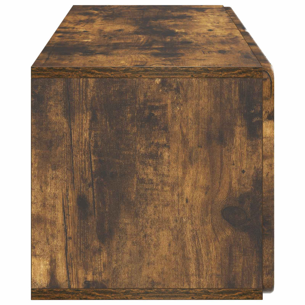 Wandmontierter TV-Schrank Geräucherte Eiche 78,5 x 31 x 30 cm