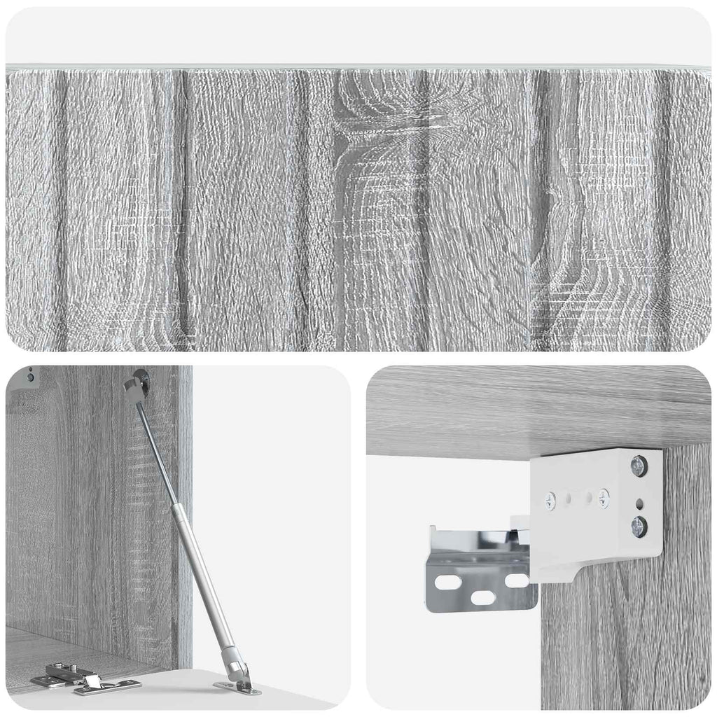 Wandmontierter TV-Schrank Graues Sonoma 78,5 x 31 x 30 cm