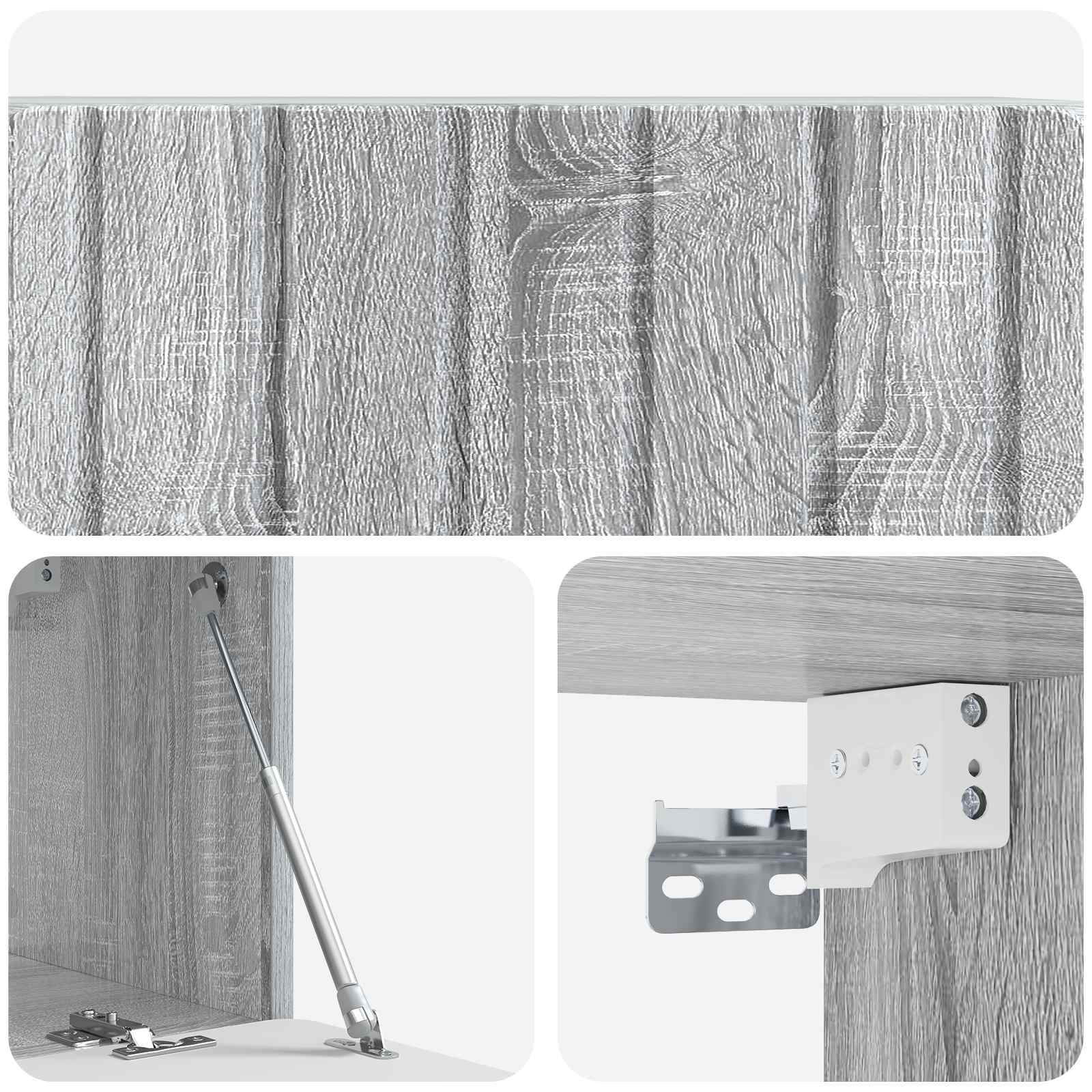 Wandmontierter TV-Schrank Graues Sonoma 78,5 x 31 x 30 cm