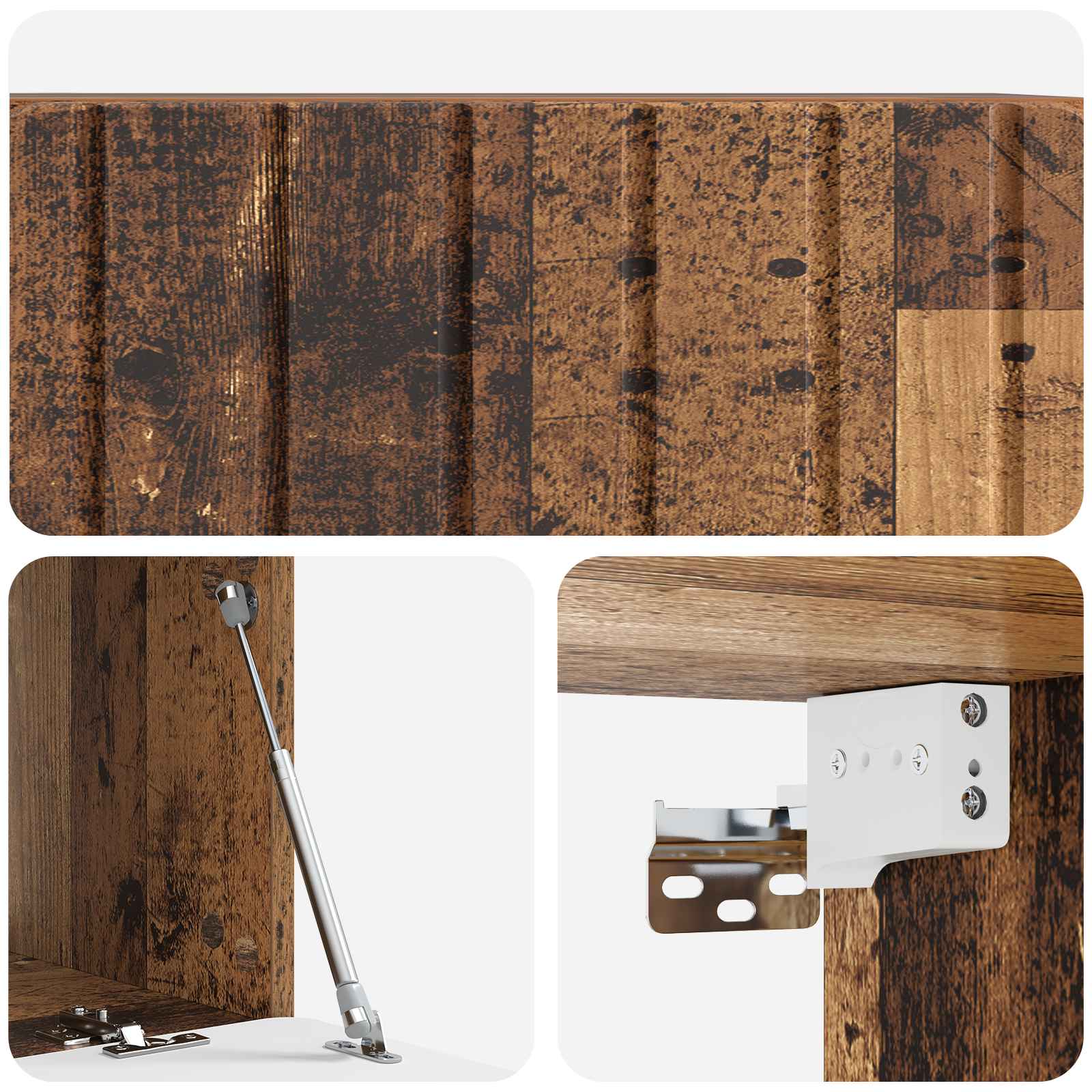Wandmontierter TV-Schrank Altholz 78,5 x 31 x 30 cm