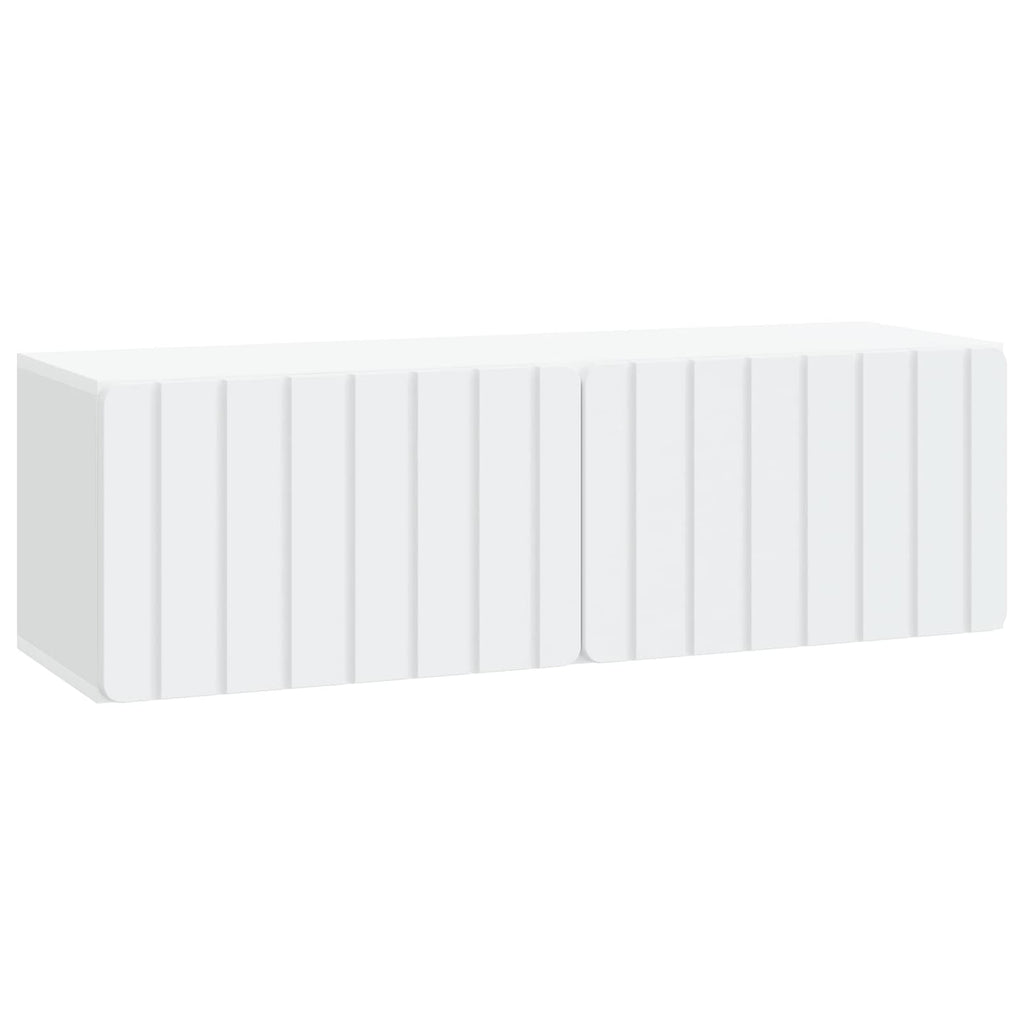 Wandmontierter TV-Schrank Weiß 98 x 31 x 30 cm Holzwerkstoff