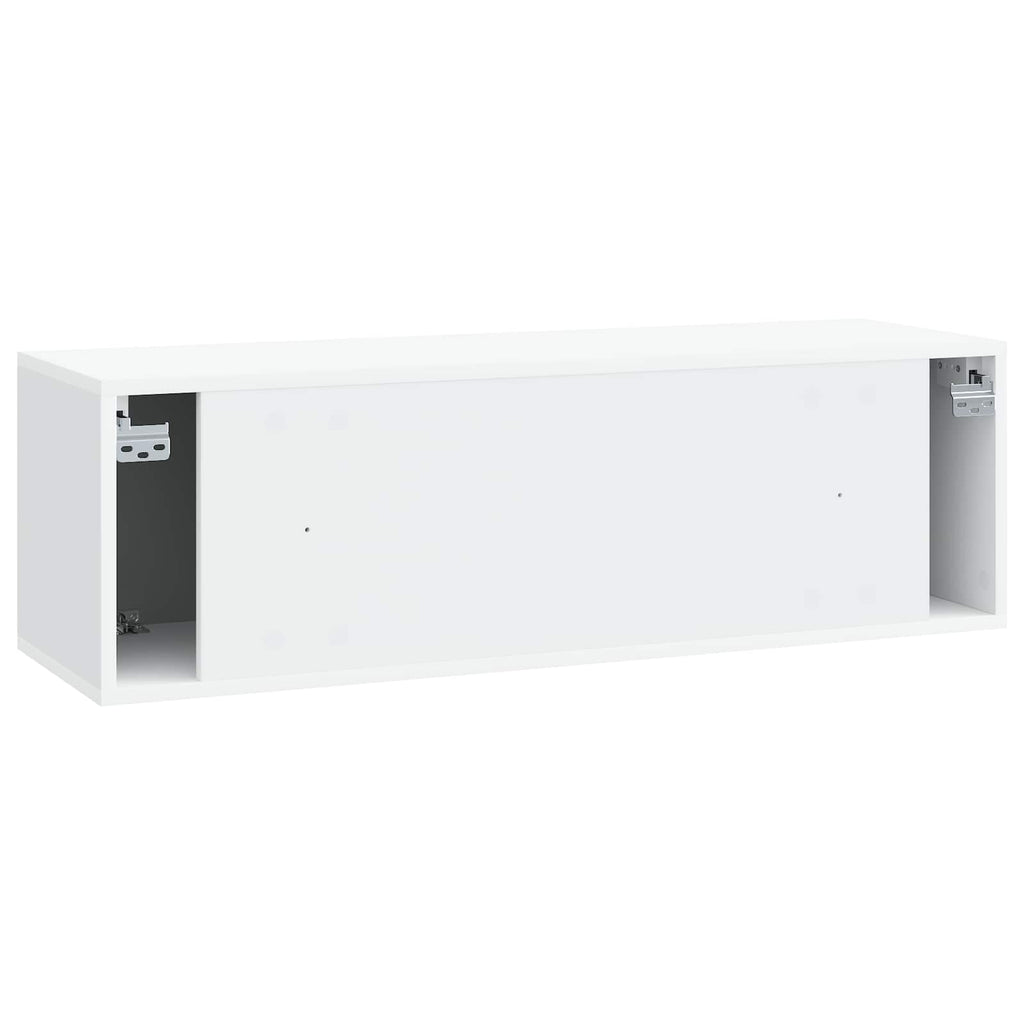 Wandmontierter TV-Schrank Weiß 98 x 31 x 30 cm Holzwerkstoff