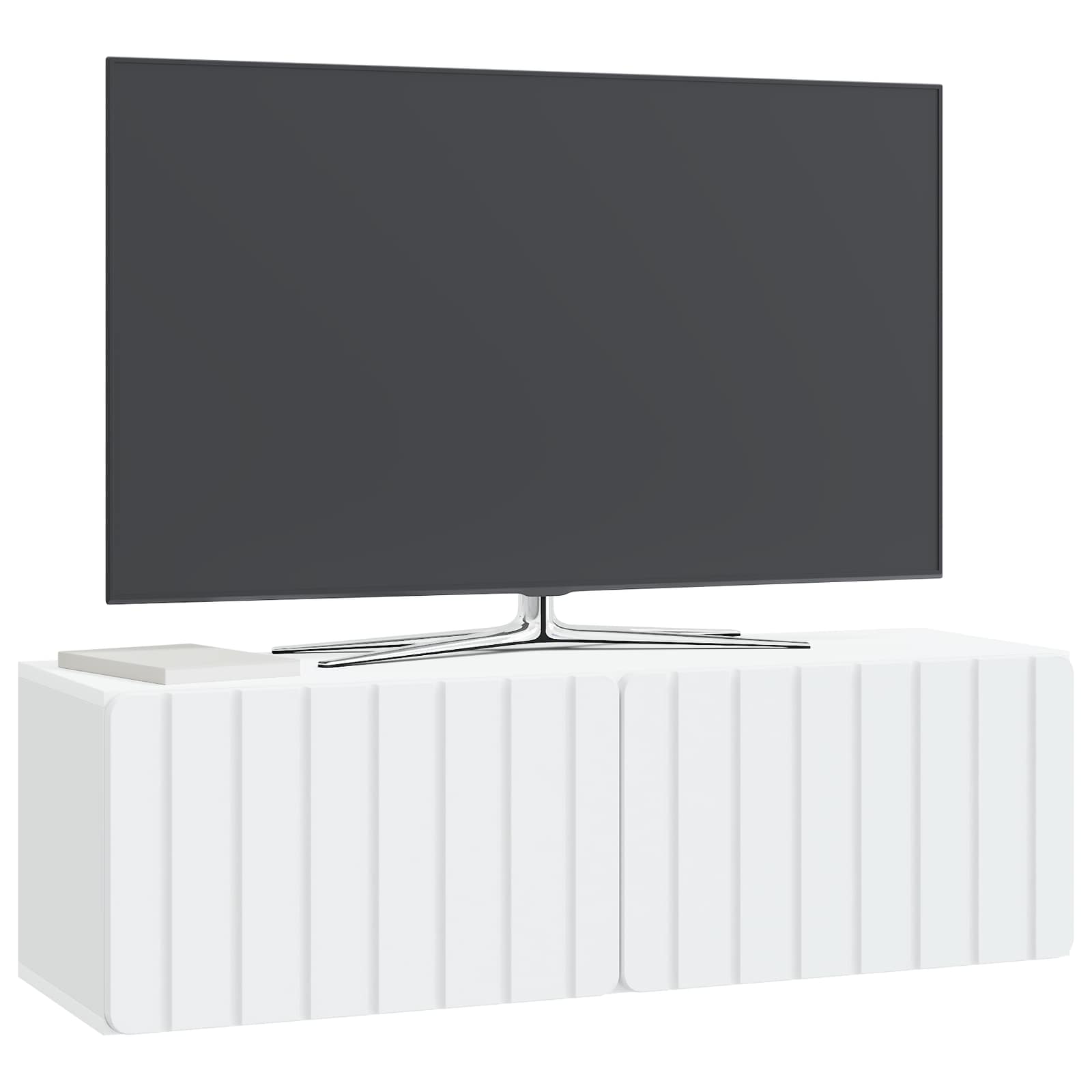 Wandmontierter TV-Schrank Weiß 98 x 31 x 30 cm Holzwerkstoff
